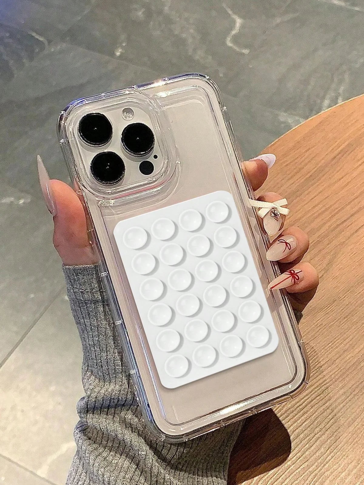 Silicone Suction Pad Phone Holder Self-Adhesive Rubber Mat 8x5.5cm