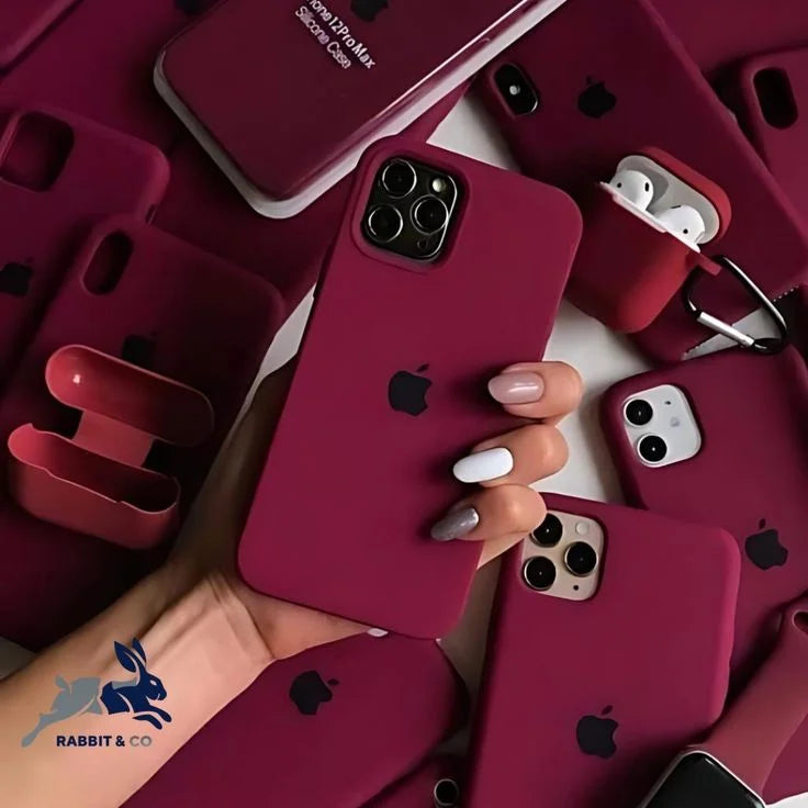 Original Silicone Case For iPhone | Plum Color | Premium Quality