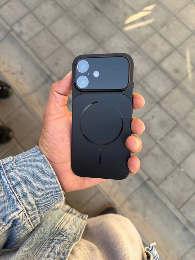 Original AG Glass Converter Case HIGH Quality Cosmic Orange, Silver & Black | Magsafe Supported