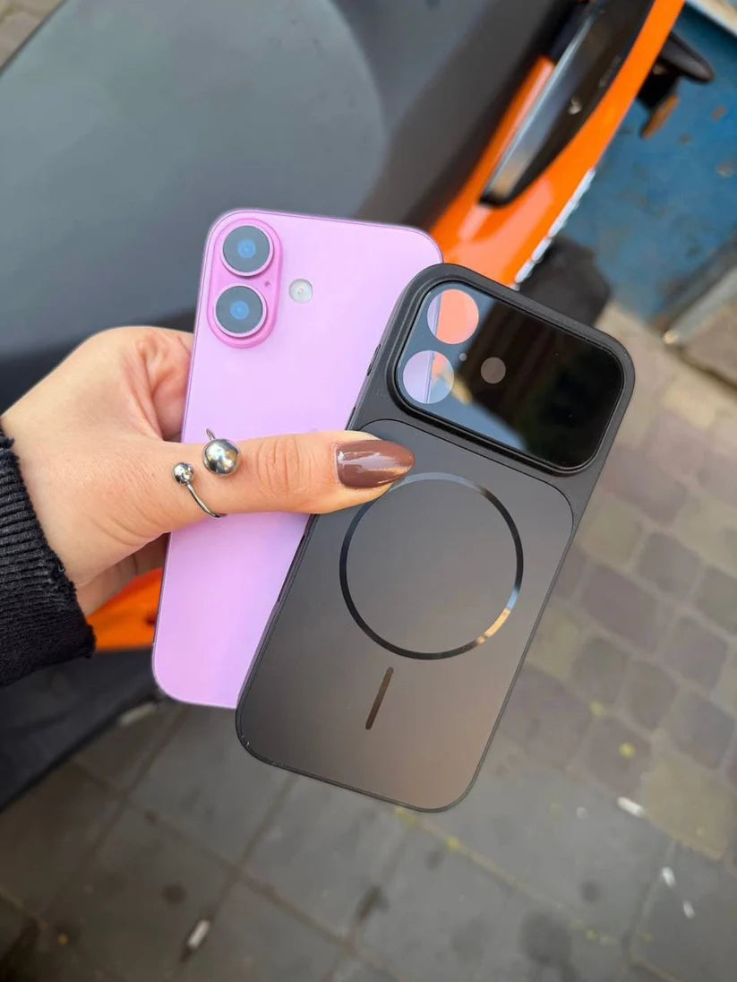 Original AG Glass Converter Case HIGH Quality Cosmic Orange, Silver & Black | Magsafe Supported