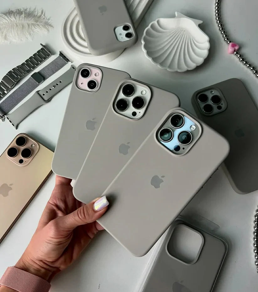 Original Silicone Case For iPhone | Light grey Color | Premium Quality