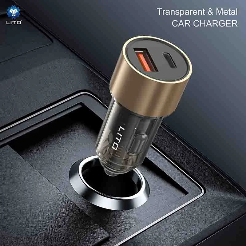 LITO IN-C04 Transparent Metal Car Charger