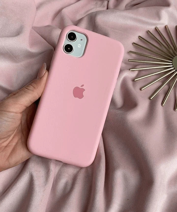 Original Silicone Case For iPhone | Light Pink | Premium Quality