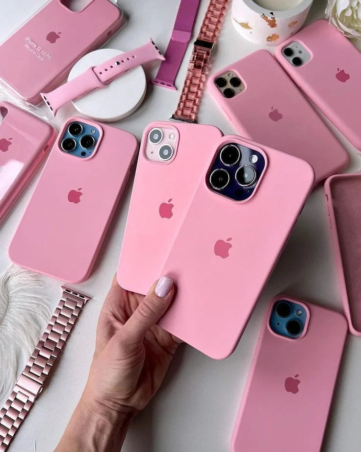 Original Silicone Case For iPhone | Light Pink | Premium Quality