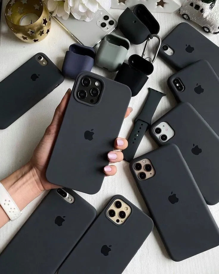 Original Silicone Case For iPhone | Charcoal grey Color | Premium Quality