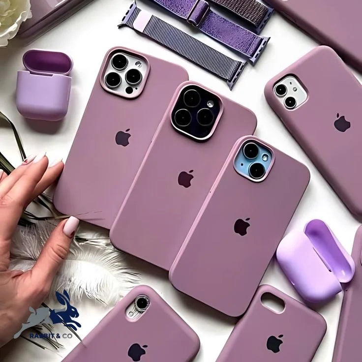 Original Silicone Case For iPhone | Lavender Color | Premium Quality
