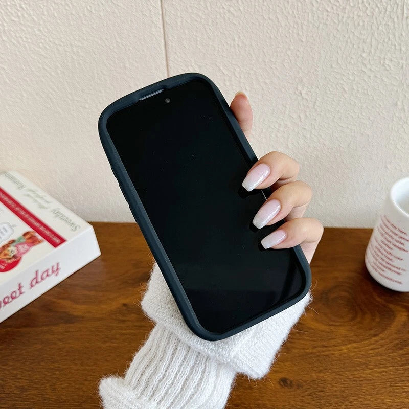 CUTE CARTOON POLKA DOT MICKEY & MINNIE MOUSE SILICONE CASE  WITH MAKEUP MIRROR COVER -